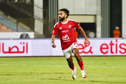 احتفالات لاعبي الأهلي بعد هدف حسين الشحات أمام الزمالك