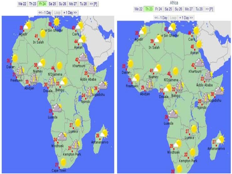 درجات الحرارة في أفريقيا 1