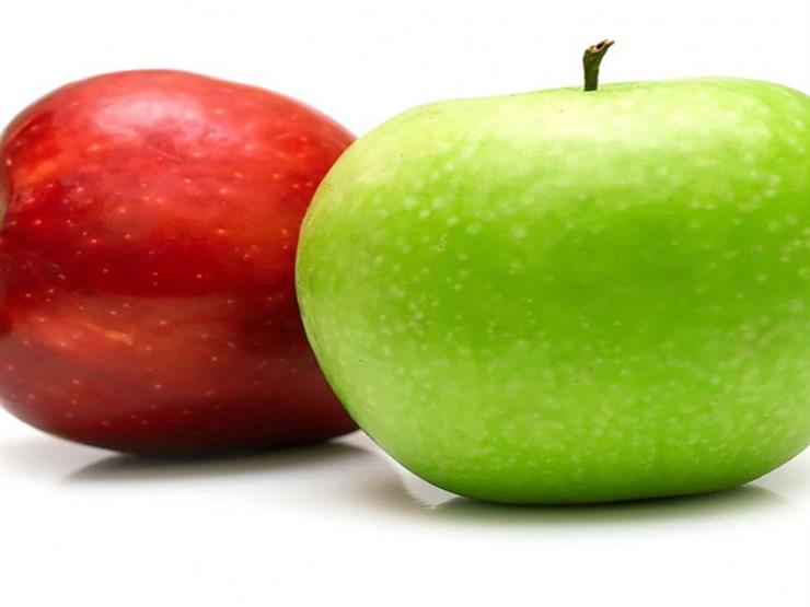 التفاح الأخضر والأحمر 