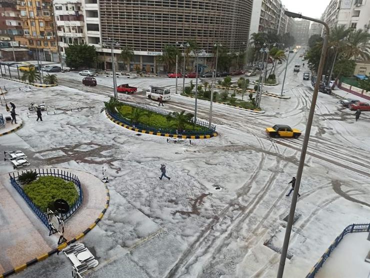 الثلوج على الإسكندرية اليوم (4)