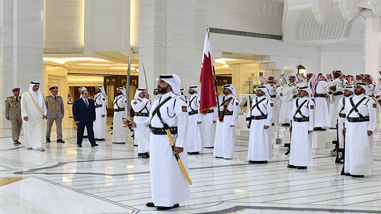 الشيخ تميم بن حمد آل ثاني على زيارة الرئيس عبدالفتاح السيسي