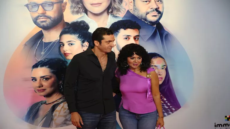 رانيا يوسف وزوجها في العرض الخاص لفيلم هيبتا 2 (1)