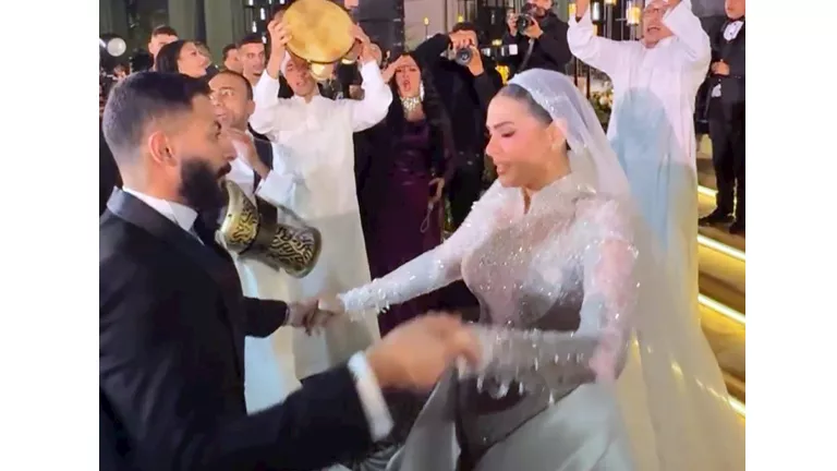 رقص ابنة هنيدي في حفل زفافها