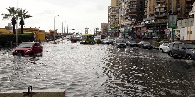 شبكة الأمطار في الإسكندرية