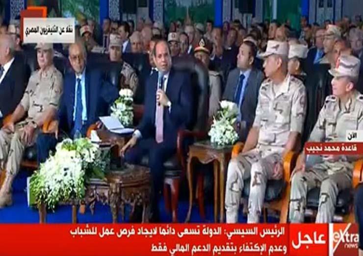 السيسي يفتتح مشروع الصوب الزراعية