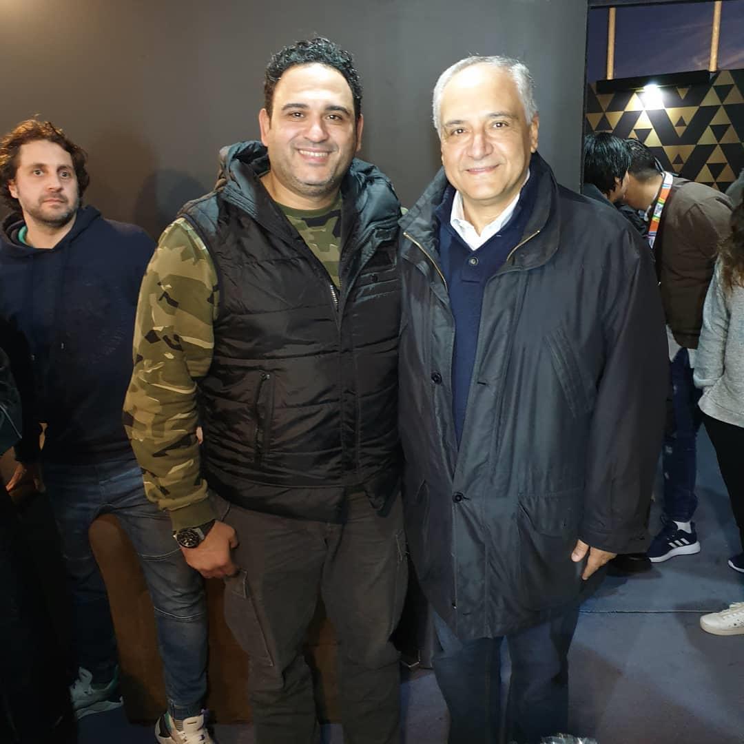 أكرم حسني مع السفير المصري بالسعودية