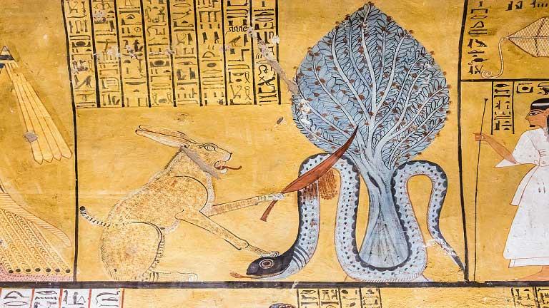 الإله-أبوفيس-كما-ظهر-على-الجداريات-المصرية