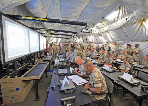 غرفة عمليات لقوات المارينز الأمريكي