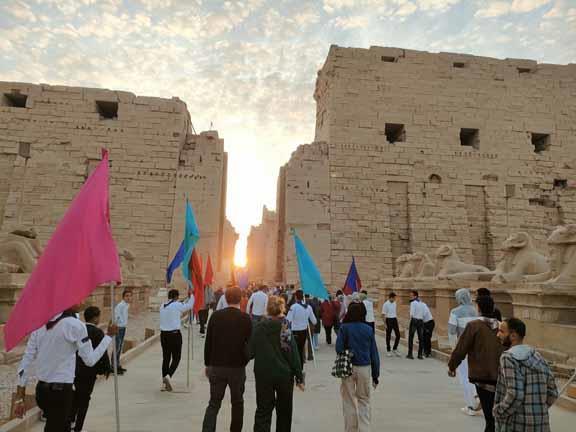 تعامد الشمس على المحور الرئيسي لمعبد آمون رع بمعابد الكرنك