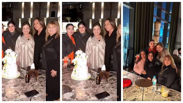 ماجدة زكي تحتفل بعيد ميلاد ابنتها في احدث ظهور