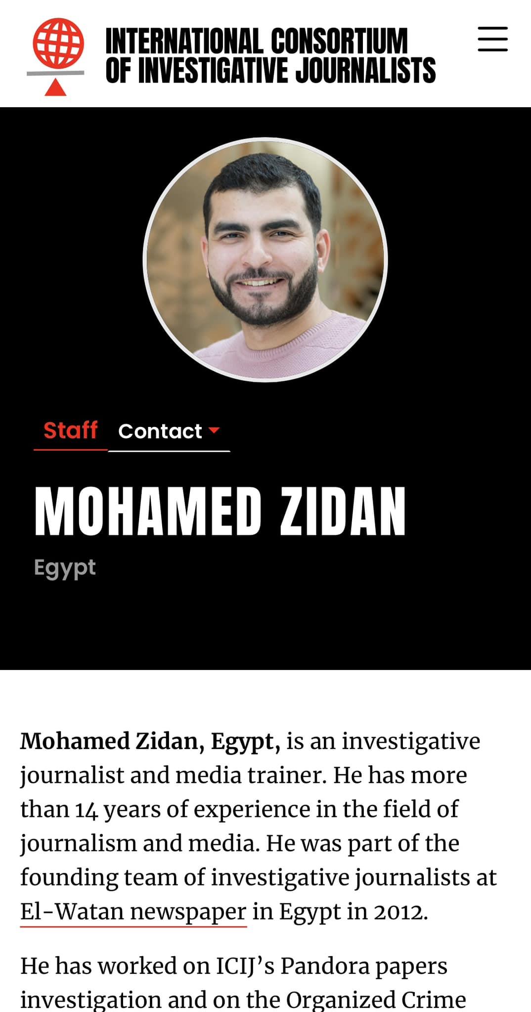 انضمام محمد زيدان لاتحاد الصحفيين الاستقصائيين