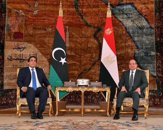 السيسي يستقبل رئيس المجلس الرئاسي الليبي بقصر الاتحادية