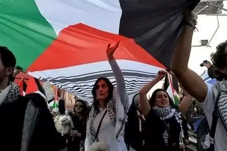 مظاهرة مؤيدة للفلسطينيين في تشيلي