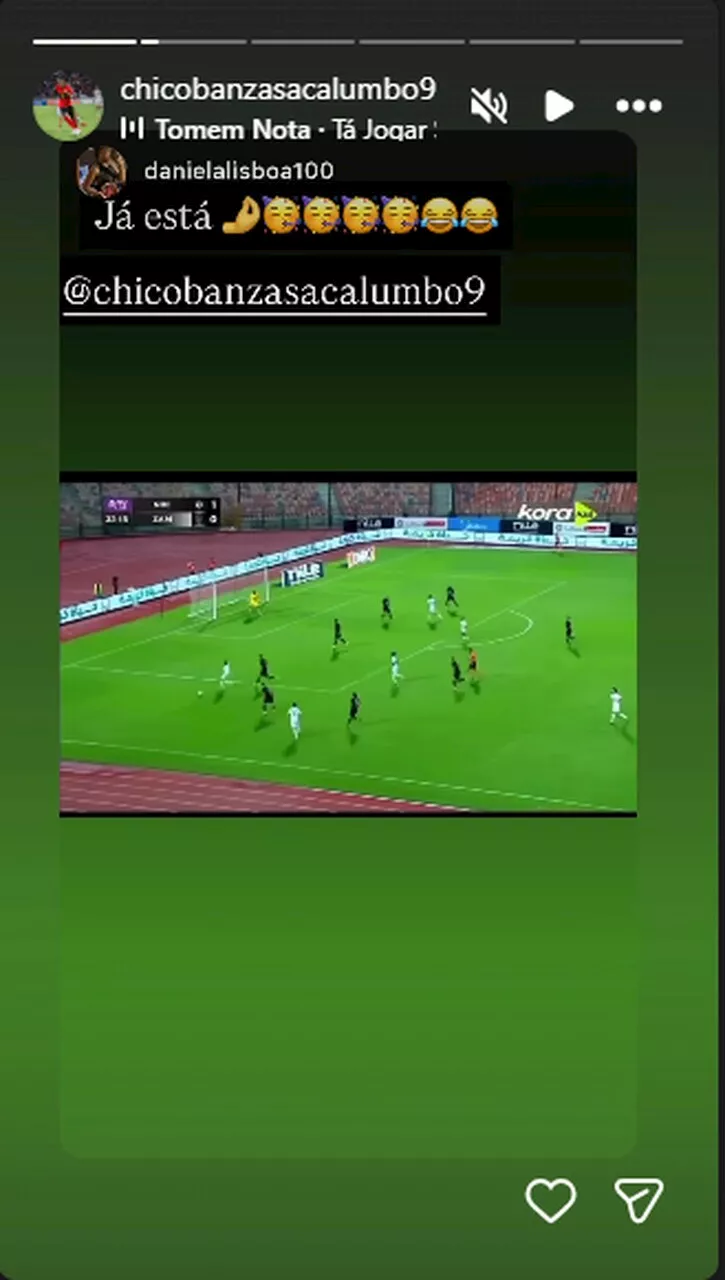 احتفال شيكو بانزا بهدفه في البنك الأهلي