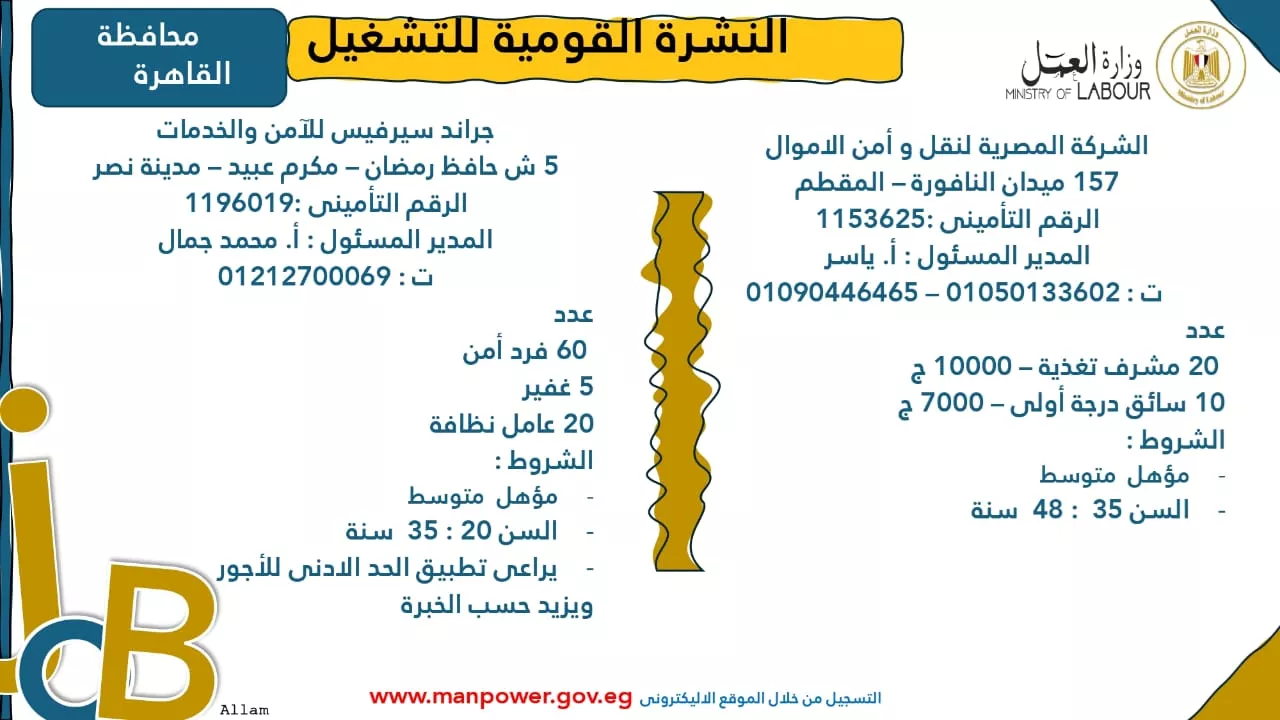 فرص عمل جديدة متاحة في مختلف المحافظات (47)