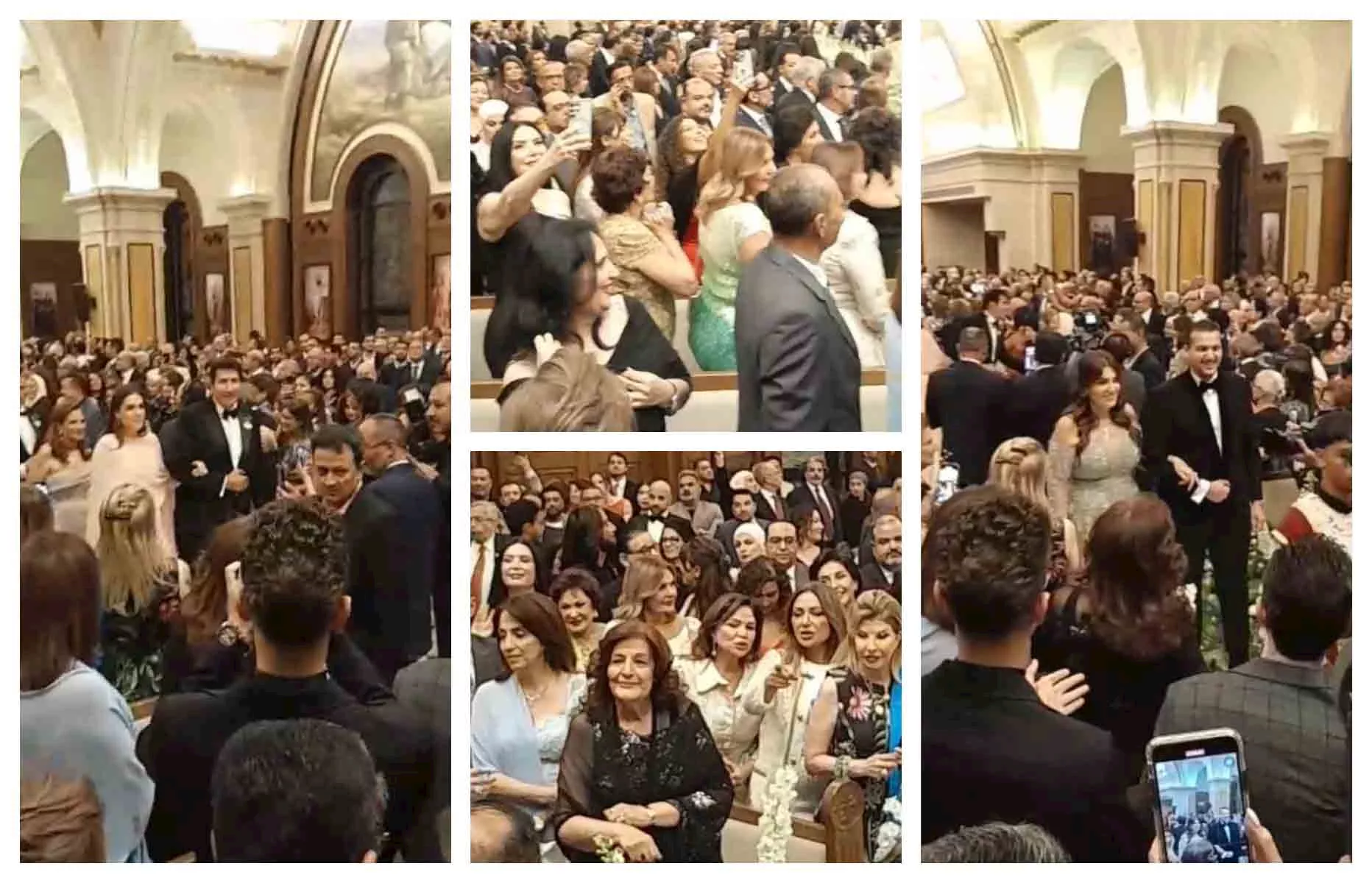 بحضور يسرا وإلهام شاهين ولبلبة.. 25 صورة من حفل زفاف نجل هاني رمزي_1