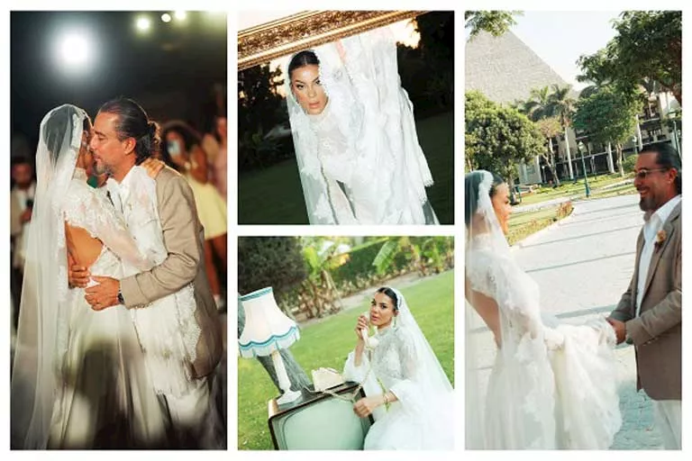 هادي الباجوري وزوجته هايدي خالد