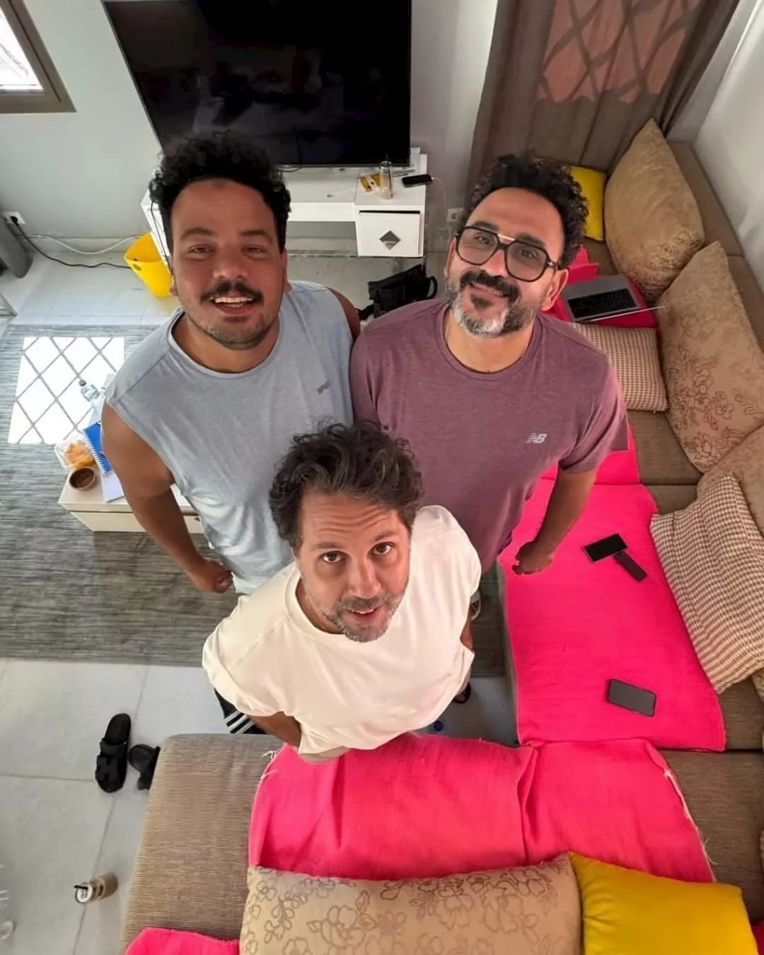 هشام ماجد وأكرم حسني ومصطفى غريب