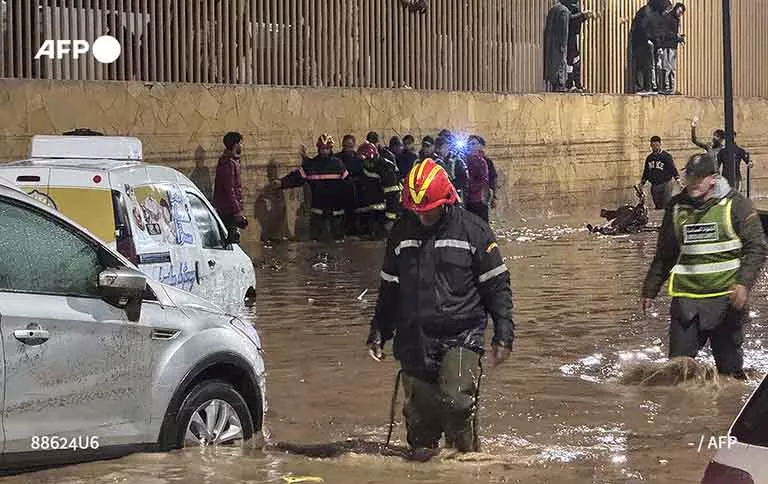 فيضانات في آسفي المغربية