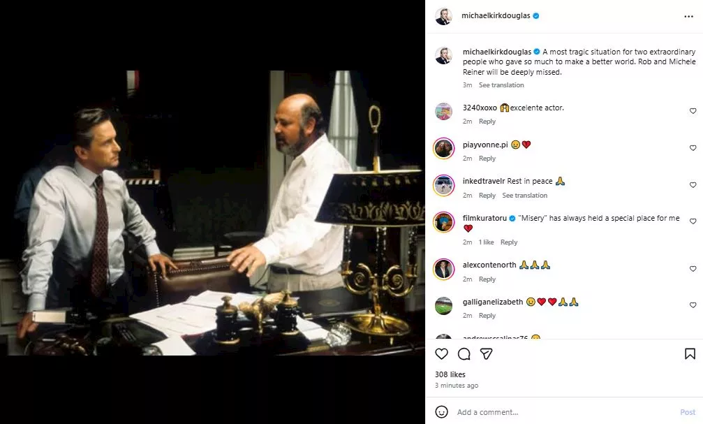 مايكل دوجلاس ينعى الراحل روب راينر