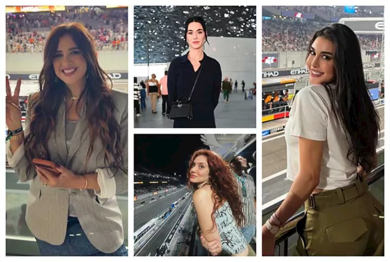 نجوم الفن في سباق فورمولا 1 بابوظبي