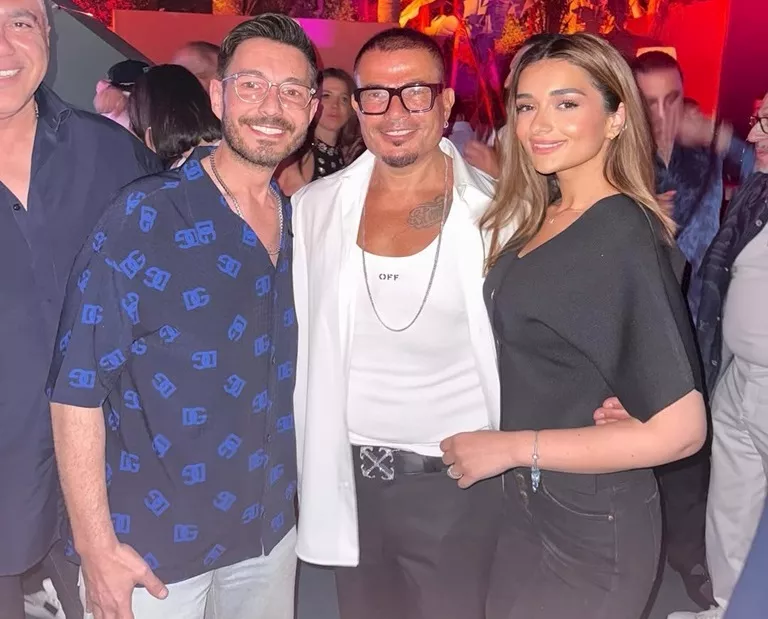 ملك زاهر ووالدها أحمد زاهر عمرو دياب