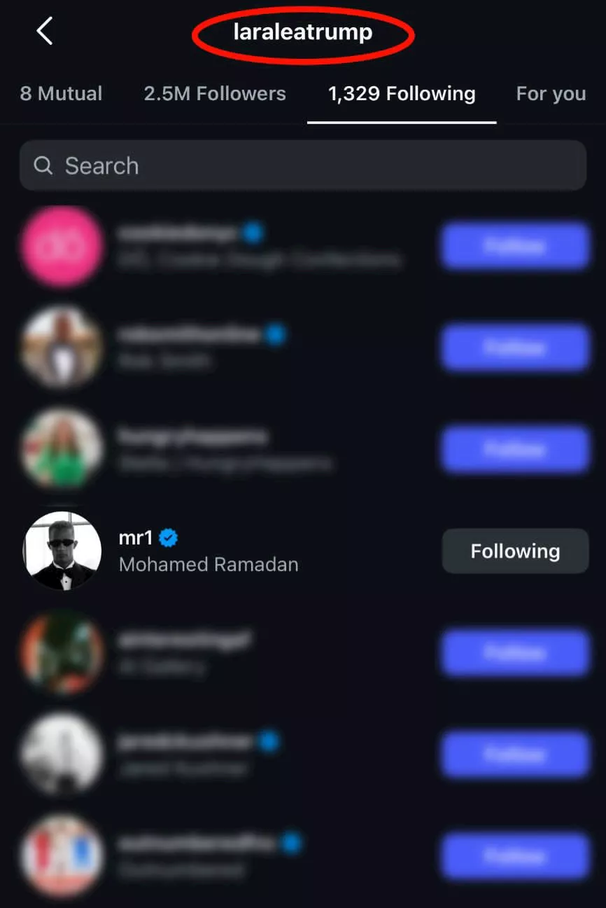 لارا ترامب تصبح من متابعين حساب محمد رمضان