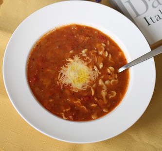 beef broth with tiny pasta 2