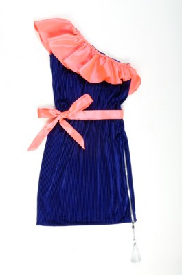 Off shoulder purple_pink bow dress AED600 NEON EDGE