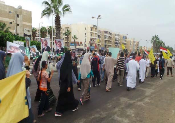 مسيرة لأنصار الإخوان بمدينة برج العرب غرب الإسكندرية                                                                                                  