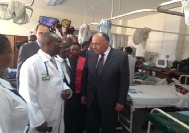 وزير الخارجية سامح شكري يزور مستشفى كينياتا الوطني                                                                                                    