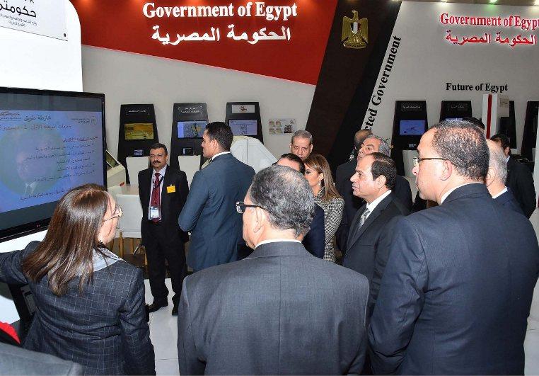 السيسي في افتتاح معرض القاهرة الدولي للاتصالات                                                                                                                                                          