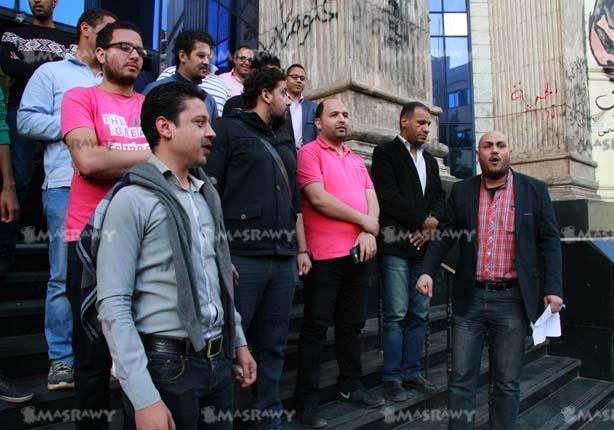 صحفيون يتظاهرون أمام النقابة ضد الداخلية (1)                                                                                                                                                            