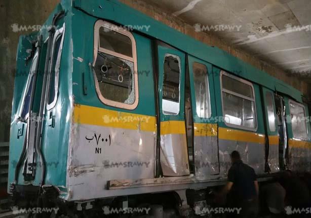 20 صورة ترصد آثار حادث قطار مترو العباسية (1)                                                                                                                                                           