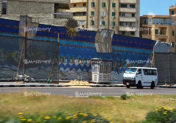 محافظ الإسكندرية يشهد أعمال ترميم جدارية سيدي جابر                                                                                                                                                      