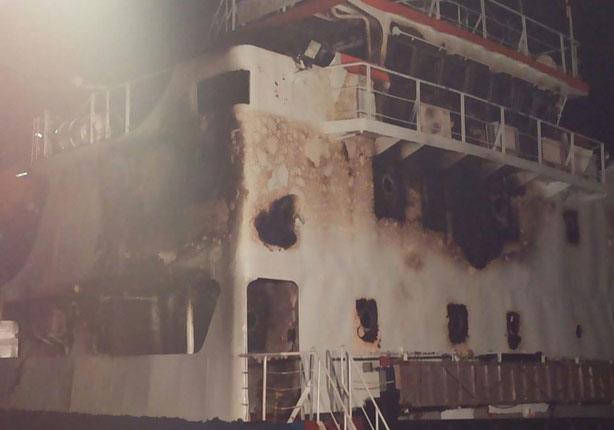اندلاع حريق في إحدى السفن العابرة لقناة السويس                                                                                                                                                          