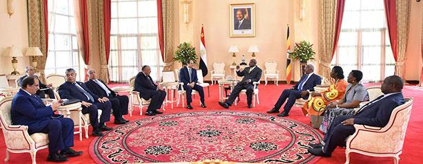 عبدالفتاح السيسي في جلسة مباحثات مع نظيره الأوغندي (1)                                                                                                                                                  