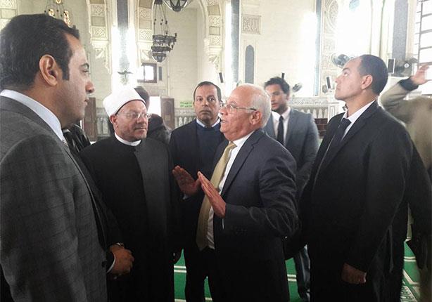 وزير الأوقاف والمفتي يتفقدان مسجد المجمع الإسلامي                                                                                                                                                       