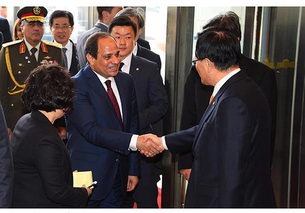 السيسي يلتقي رئيس البرلمان الكوري                                                                                                                                                                       