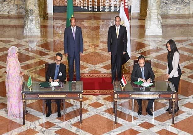  السيسي يوقع 6 اتفاقيات تعاون مع نظيره الموريتاني (1)                                                                                                                                                   