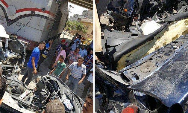 مصرع سائق بعد اصطدام سيارته بقطار في مرسى مطروح (1)                                                                                                                                                     