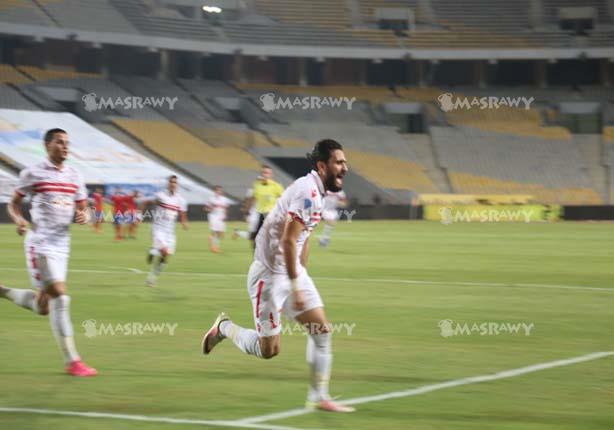 فرحة لاعبي الزمالك وباسم مرسي بالهدفين في مرمى الأهلي (1)                                                                                                                                               