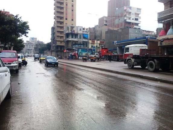 أمطار متوسطة بالإسكندرية                                                                                                                                                                                