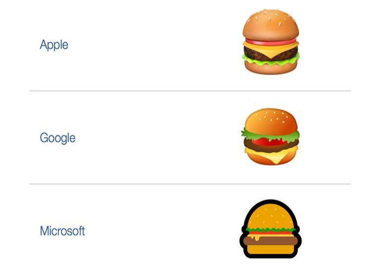 شكل ساندوتش البرجر عند جوجل وأبل (1)                                                                                                                                                                    