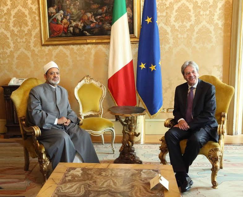 شيخ الأزهر يبحث مع رئيس الوزراء الإيطالي (2)                                                                                                                                                            
