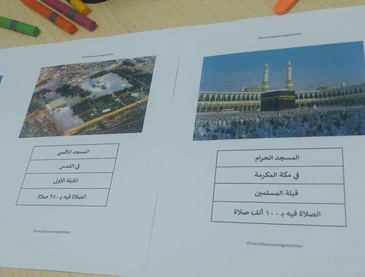 بالصور بأدوات بسيطة أم تبتكر مجموعة من الأنشطة لتعريف ابنتها بالمسجد الأقصى  (1)                                                                                                                        