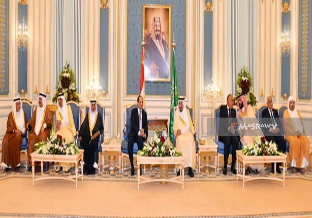 السيسي وسلمان يعقدان جلسة مباحثات رسمية في قصر اليمامة بالرياض  (6)                                                                                                                                     