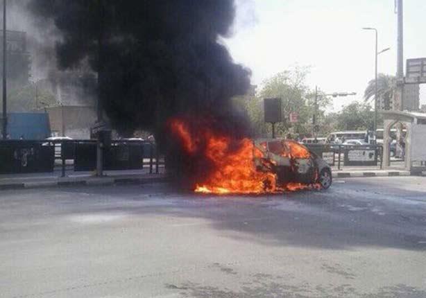 تفحم سيارة بمدينة نصر                                                                                                                                                                                   