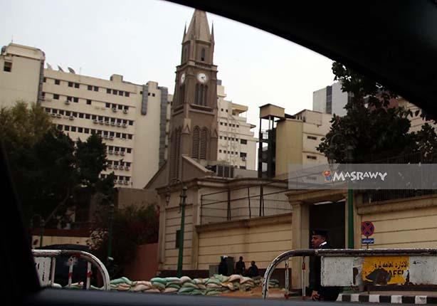 تشديدات أمنية وتحويلات مرورية أمام كنائس وسط القاهرة  (1)                                                                                                                                               
