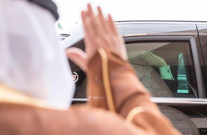استقبال الرئيس الأمريكي في الرياض (2)